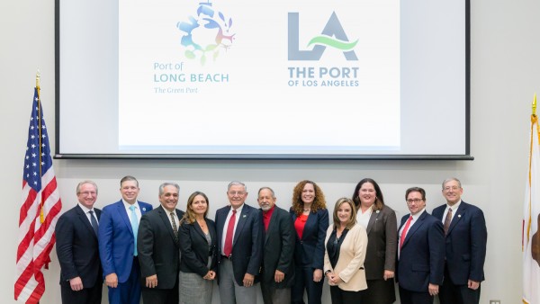 Joint meeting of the Harbor Commissions of the Port of Long Beach and Port of Los Angeles on the Clean Air Action Plan, held at the Port of Long Beach's Maintenance Facility on Thursday, Nov. 17, 2016.